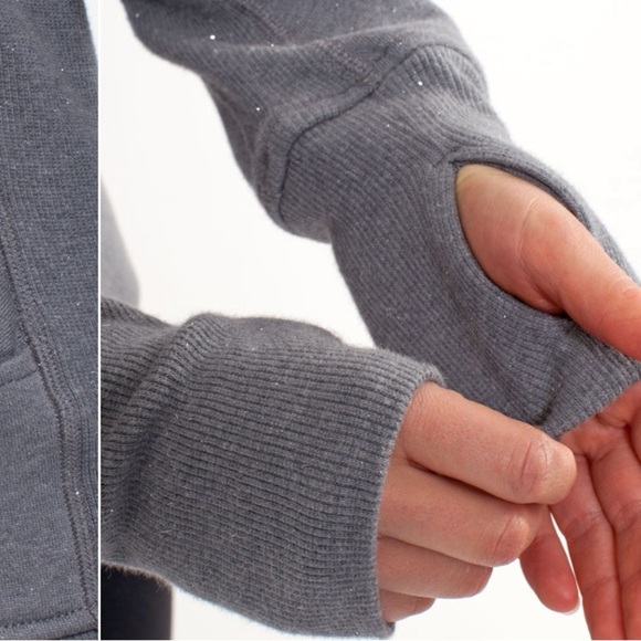 Lululemon gray glitter cuddle up jacket size 2 - Picture 15 of 16